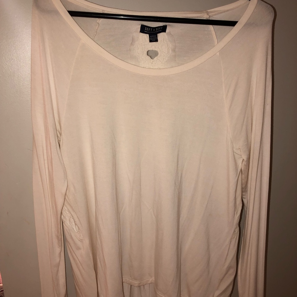 Long sleeve detailed white shirt